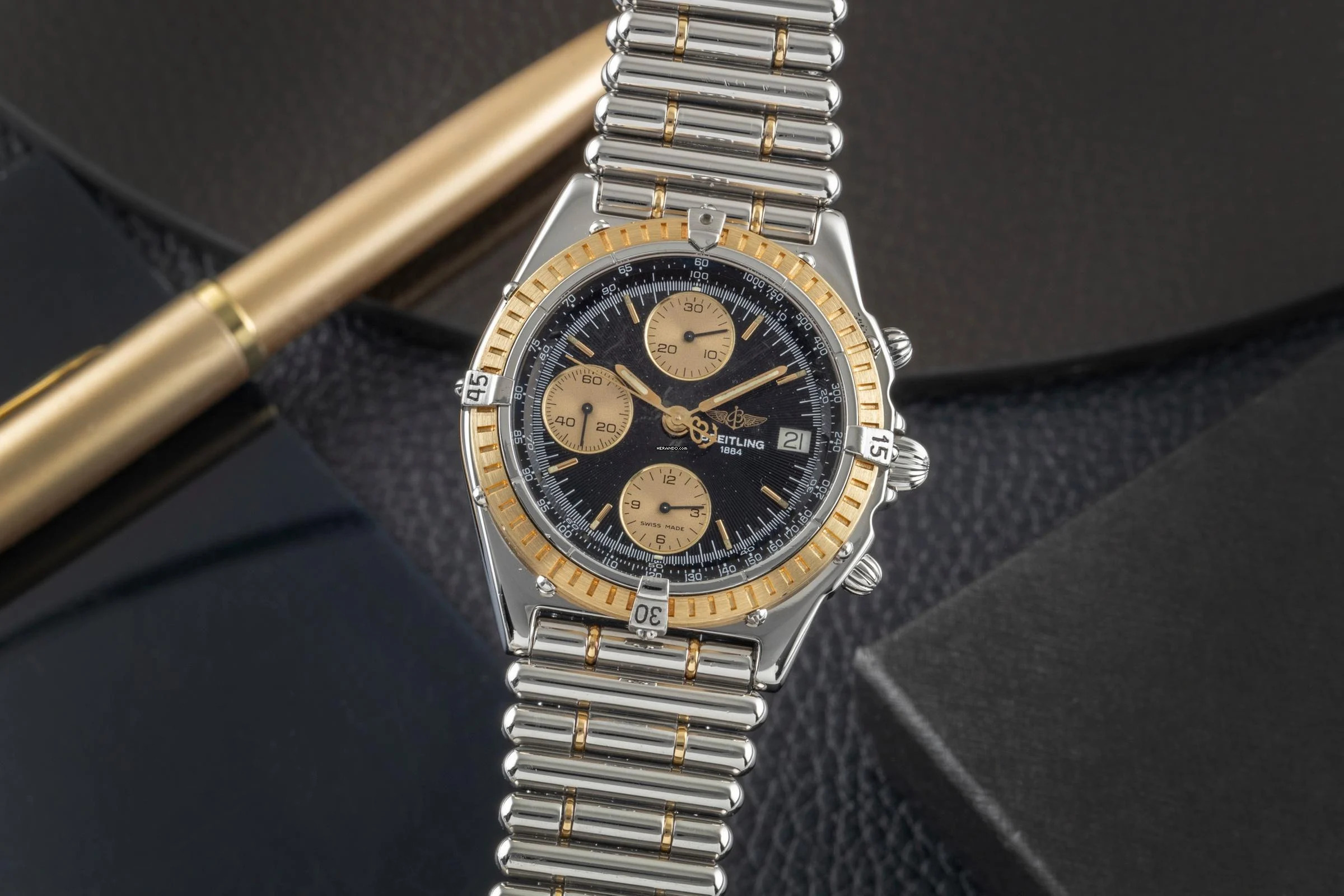  Breitling Chronomat Stahl / Gold Chronograph Automatik Herrenuhr Ref. D13047 