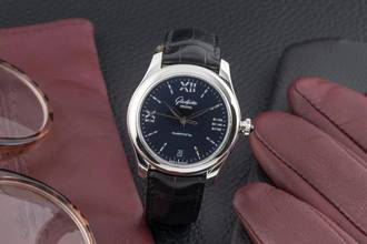  Glashütte Original Lady Serenade Stahl Automatik Damenuhr Ref. 1-39-22-20-02-44 Papiere 