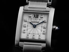 Thumbnail von Cartier Tank Française PM kleines Modell Ref.3217 2016 Full Set sehr gut Vintage Tank Francaise PM kleines Modell Diamanten