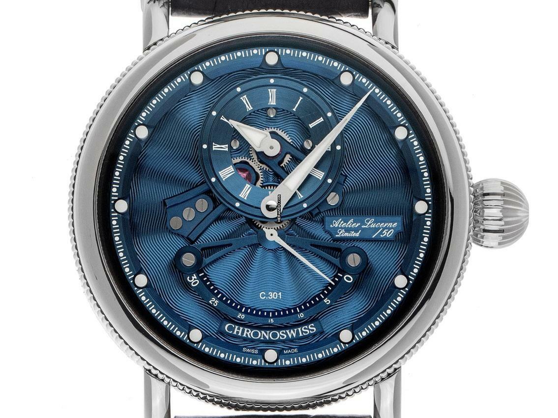  Chronoswiss Open Gear Resec Big Wave Ref.CH-6923-BLBL 2021 Full Set wie Neu Vintage Open Gear Resec Big Wave Faltschließe 