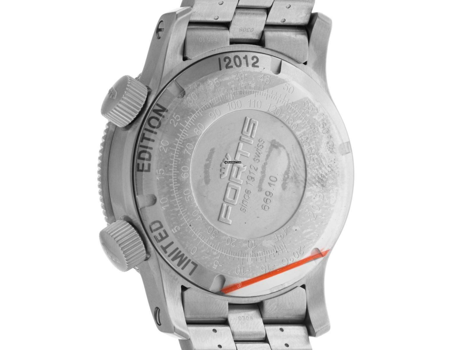 Thumbnail von Fortis B-47 Calculator GMT 3 Time Zones Ref.669.10.31M 2013 Full Set wie Neu Vintage B47 Calculator GMT 3 Time Zones