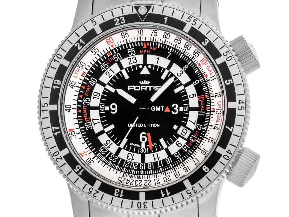  Fortis B-47 Calculator GMT 3 Time Zones Ref.669.10.31M 2013 Full Set wie Neu Vintage B47 Calculator GMT 3 Time Zones 