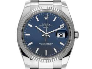 Thumbnail von Rolex Oyster Perpetual Date Ref.115234 2021 Full Set wie Neu Vintage Oyster Perpetual Date Stahl 18kt Weißgold