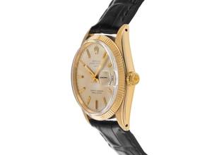 Thumbnail von Rolex Oyster Perpetual Date Ref.1500 1962 Full Set sehr gut Vintage Oyster Perpetual Date 18kt Gelbgold