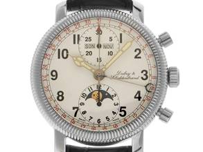 Thumbnail von Dubey & Schaldenbrand Moondate Chronograph Vollkalender Ref.71243 2000 original Box sehr gut Vintage Moondate Vollkalender