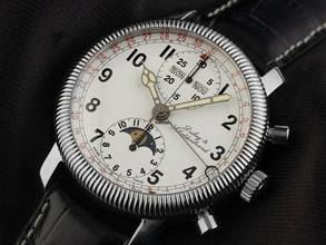 Thumbnail von Dubey & Schaldenbrand Moondate Chronograph Vollkalender Ref.71243 2000 original Box sehr gut Vintage Moondate Vollkalender