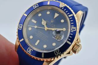 Thumbnail von Rolex Submariner Date 18k Yellow Gold 16618 X-Series Service 2023 Rubber B