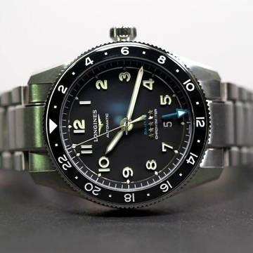  Longines Spirit Automatic Black Dial Zulu Time NEW FULL SET 