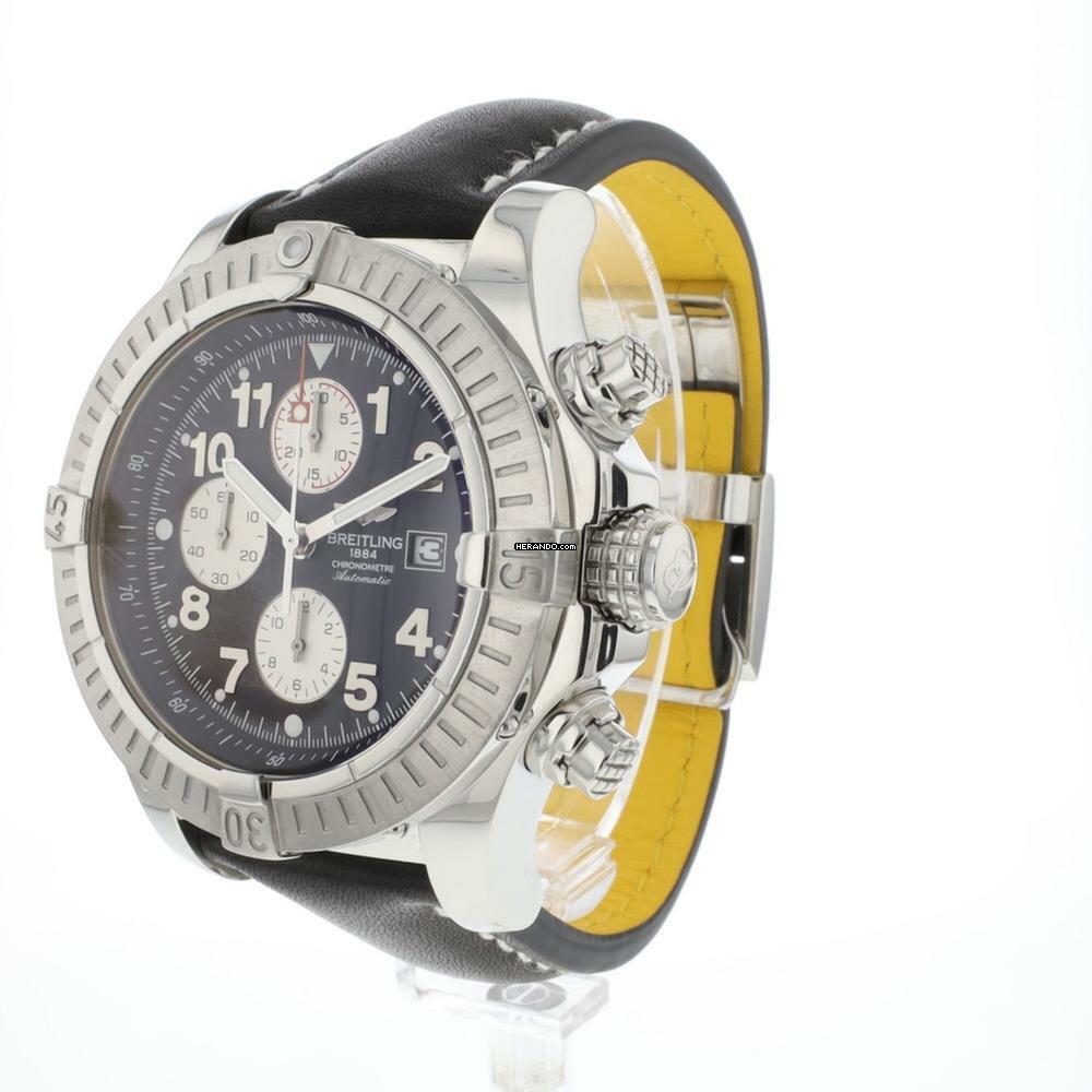  Breitling Super Avenger Chrono 48 Black Dial 