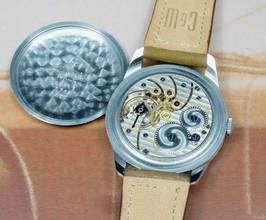 Thumbnail von Cyma MINT RARE HIGH GRADE CHRONOMETRE CHRONOMETER IN STEEL FROM THE 50'S