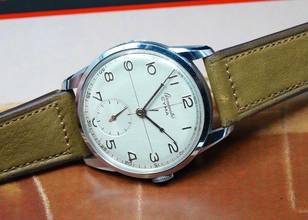 Thumbnail von Cyma MINT RARE HIGH GRADE CHRONOMETRE CHRONOMETER IN STEEL FROM THE 50'S