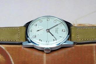 Thumbnail von Cyma MINT RARE HIGH GRADE CHRONOMETRE CHRONOMETER IN STEEL FROM THE 50'S