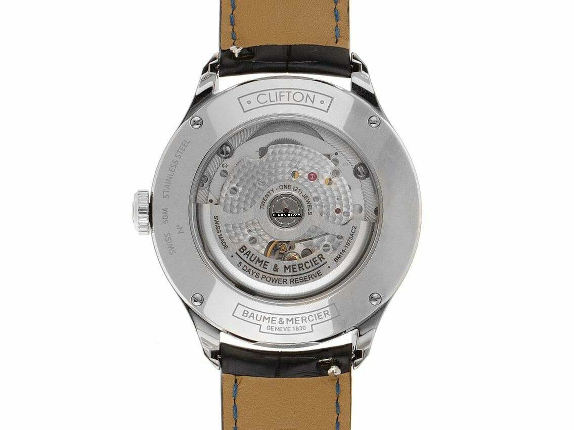 Thumbnail von Baume & Mercier Clifton Baumatic Ref.M0A10593 2025 Full Set Ungetragen Clifton Baumatic 5 Days Powerreserve Mondphase Faltschließe