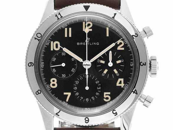  Breitling Aviator 8 AVI Ref. 765 1953 Re-Edition Stahl Handaufzug Chronograph Armband Leder Faltschließe Limitiert 41mm Ref.AB0920131B1X1 2024 Box&Pap. Full Set Ungetragen AVI Ref. 765 1953 Re-Edition 