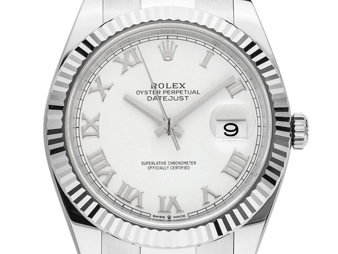  Rolex Datejust 41 Ref.126334 2023 Full Set Ungetragen Datejust Stahl 18kt Weißgold 