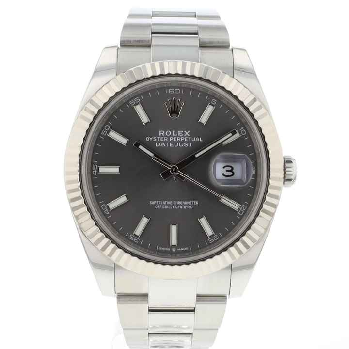 Rolex Datejust 41 Oyster Rhodium Dial 
