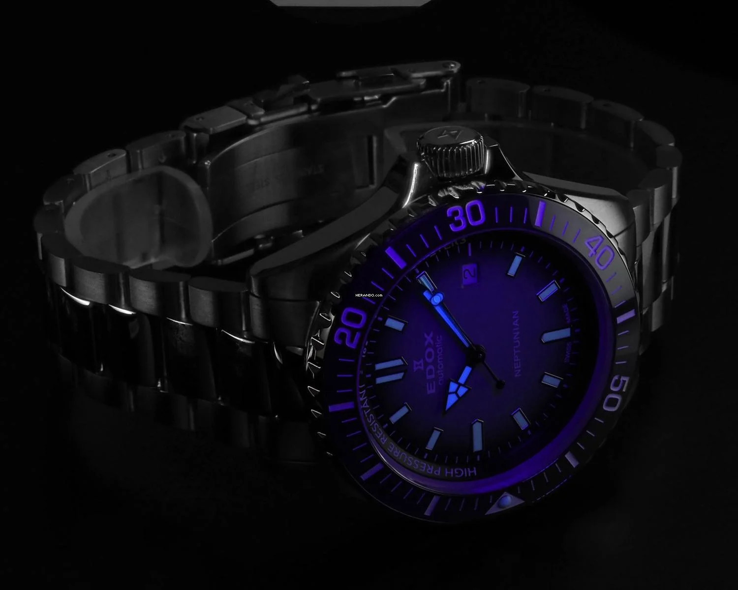 Thumbnail von Edox Herren Uhr Automatik 80120 3VM VDN1 Neptunian Swiss MadeØ 44 mm