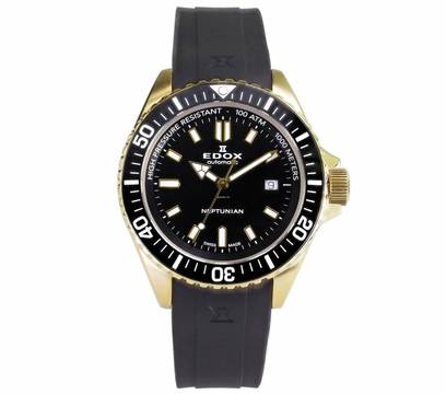  Edox Herren Uhr Automatik Neptunian 80120 37JCA NID Swiss Made Ø 44 mm 100 ATM 