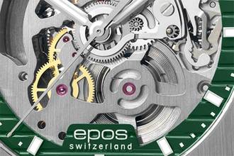 Thumbnail von Epos 3506 sk skeleton in 3 different colors Steel bracelet or Rubberstrap