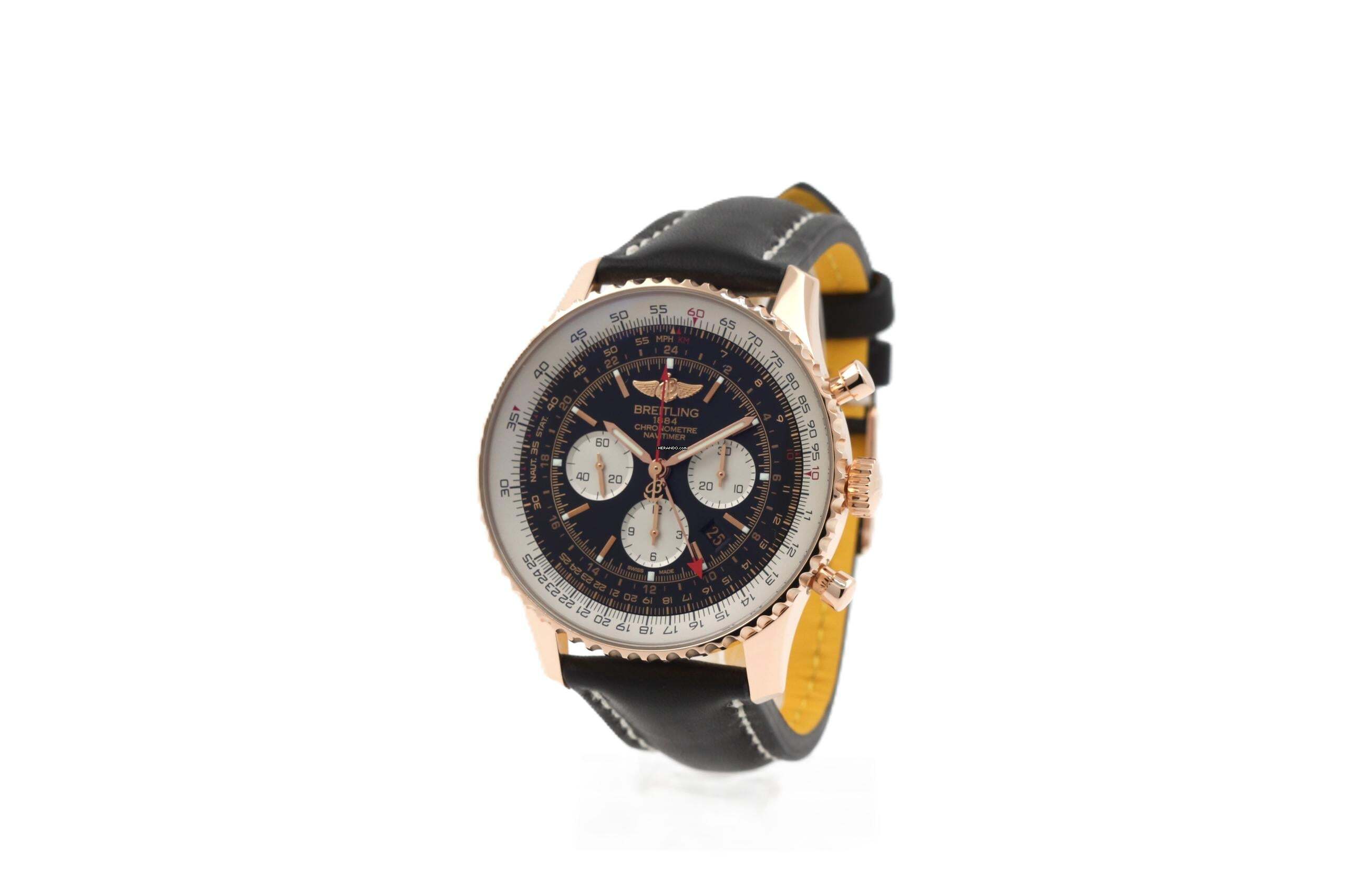 Thumbnail von Breitling Navitimer GMT Limited 18K Rose Gold RB0441 Serviced by Breitling