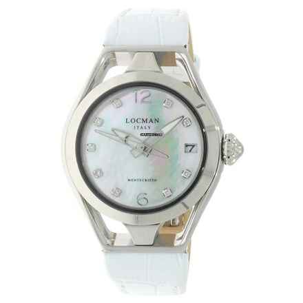  Locman Montecristo Italy Montecristo Lady weiss mit Diamanten ca.0,10 ct Ref.0526 