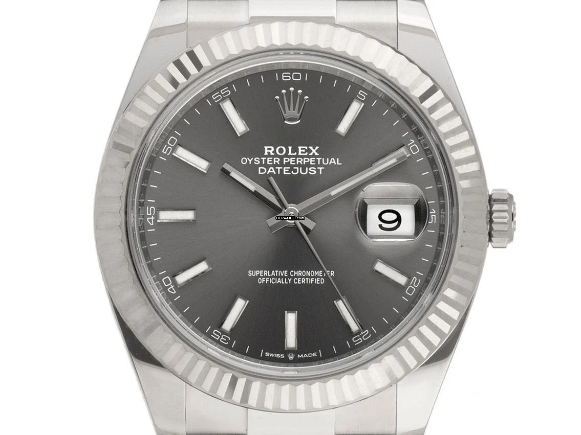 Thumbnail von Rolex Datejust 41 Ref.126334 2019 Full Set wie Neu Datejust Rhodium