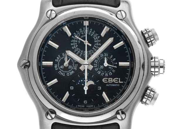  Ebel 1911 BTR Heritage Perpetual Calender Ref.E9288L70 2020 Full Set wie Neu Vintage Heritage 1911 BTR Vollkalender Perpetual Calendar Chronograph Mondphase Krokoleder Faltschließe 