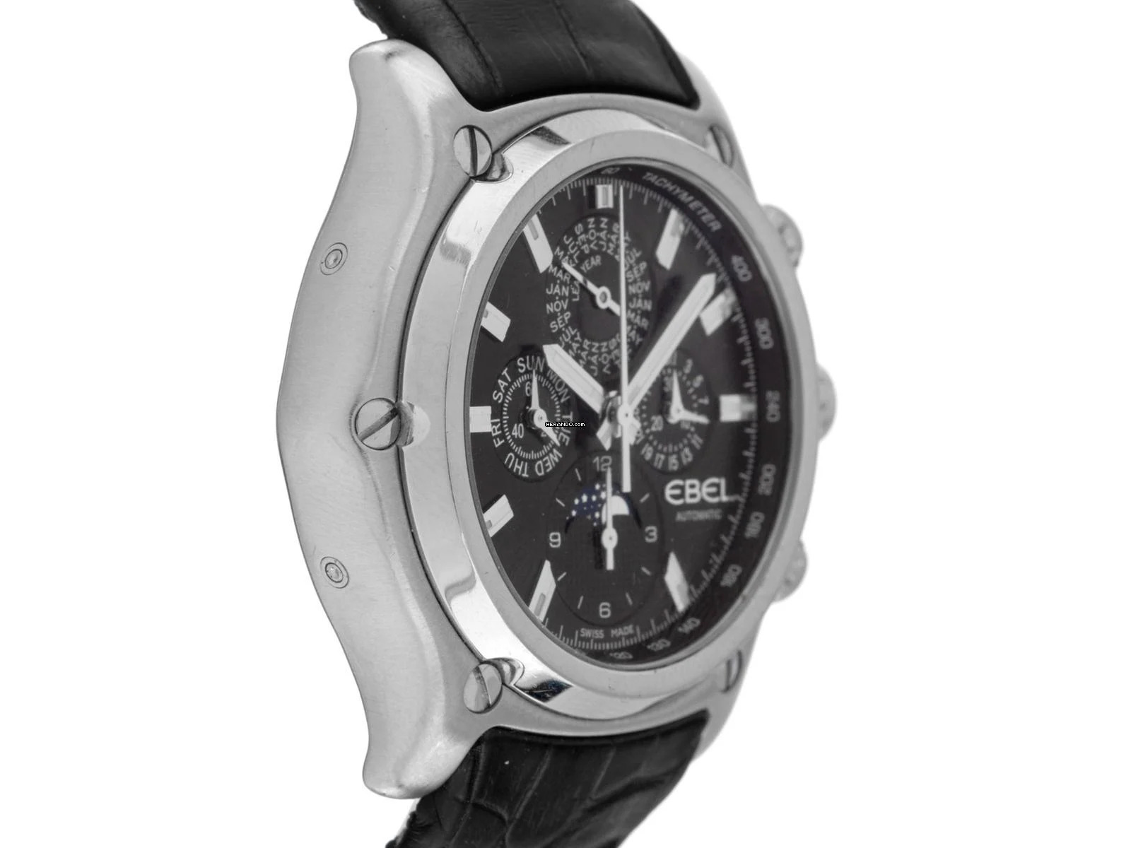 Thumbnail von Ebel 1911 BTR Heritage Perpetual Calender Ref.E9288L70 2020 Full Set wie Neu Vintage Heritage 1911 BTR Vollkalender Perpetual Calendar Chronograph Mondphase Krokoleder Faltschließe