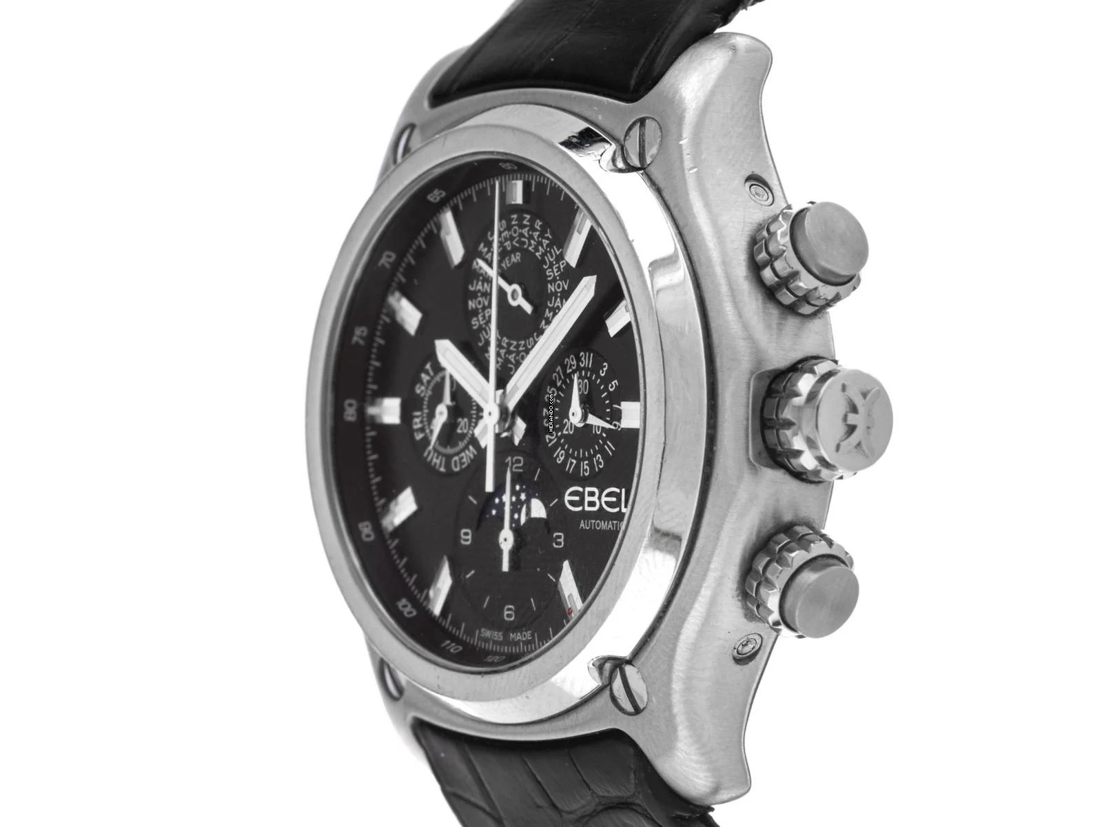 Thumbnail von Ebel 1911 BTR Heritage Perpetual Calender Ref.E9288L70 2020 Full Set wie Neu Vintage Heritage 1911 BTR Vollkalender Perpetual Calendar Chronograph Mondphase Krokoleder Faltschließe