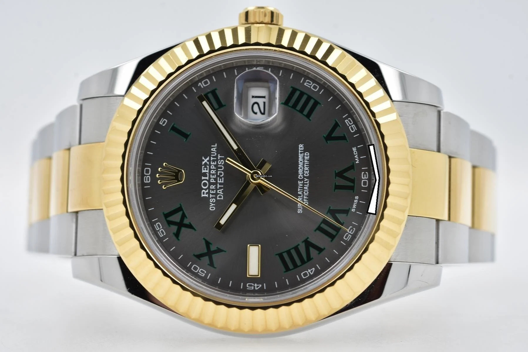  Rolex Datejust II 116333 LC200 Wimbledon Dial 