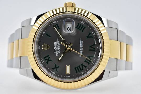  Rolex Datejust II 116333 LC200 Wimbledon Dial 