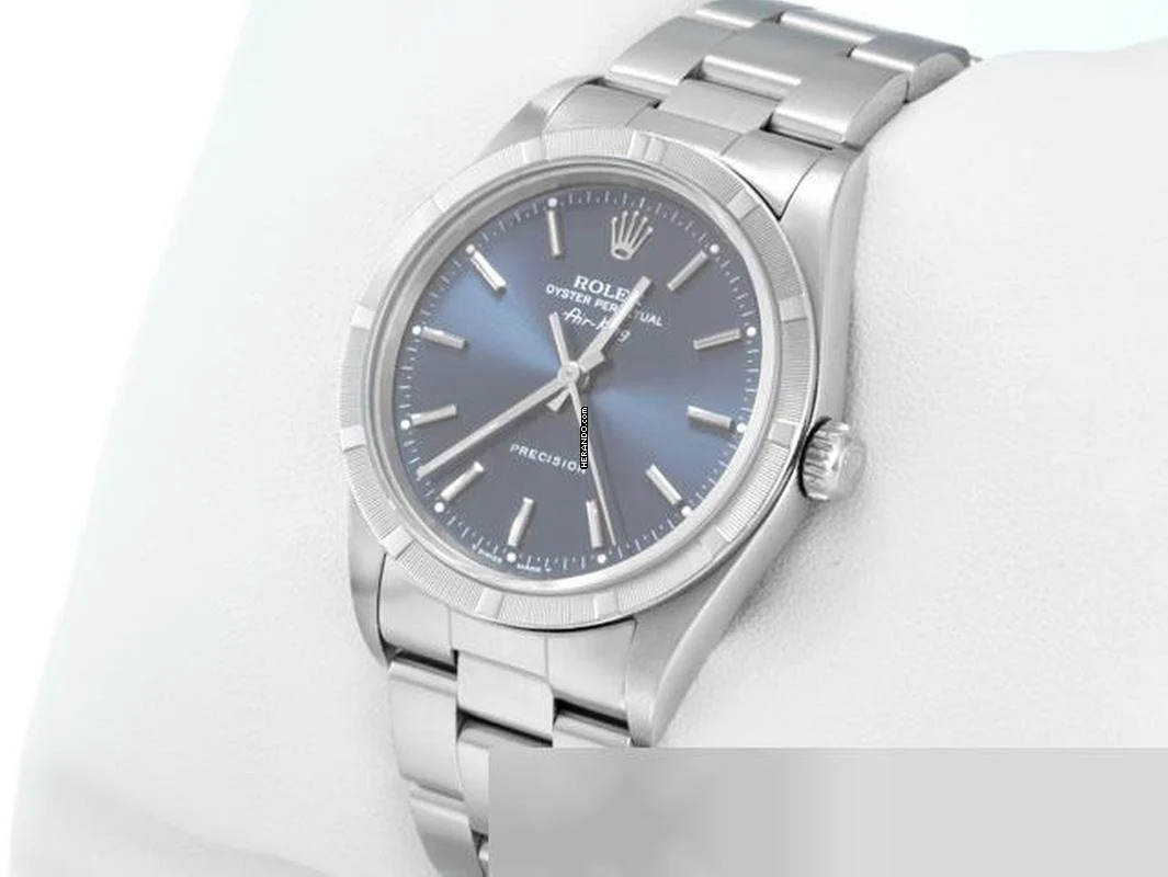 Thumbnail von Rolex Air King 34mm Edelstahl Automatik 14010 1999 Stahl Damen Herren Stainless Steel Oyster-band Blue Dial