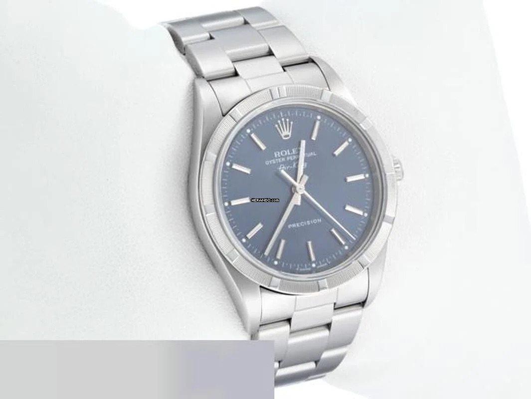 Thumbnail von Rolex Air King 34mm Edelstahl Automatik 14010 1999 Stahl Damen Herren Stainless Steel Oyster-band Blue Dial