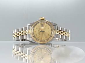 Thumbnail von Rolex Oyster Perpetual Lady Date Edelstahl Gelbgold Automatik Gold Stahl Damen