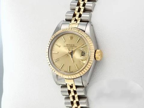  Rolex Oyster Perpetual Lady Date Edelstahl Gelbgold Automatik Gold Stahl Damen 