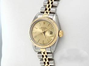 Thumbnail von Rolex Oyster Perpetual Lady Date Edelstahl Gelbgold Automatik Gold Stahl Damen