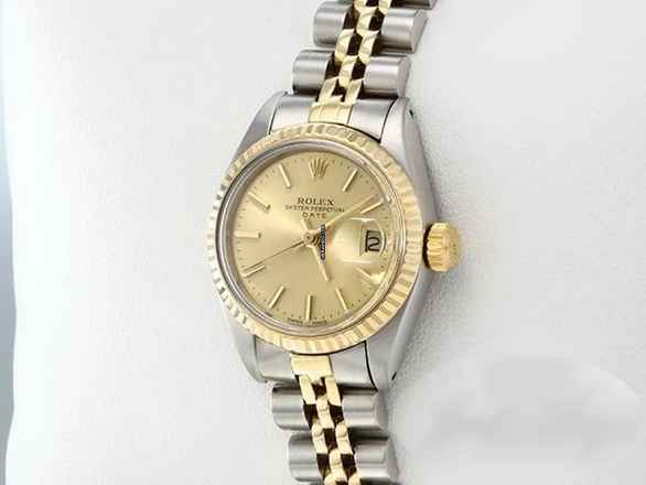  Rolex Oyster Perpetual Lady Date Edelstahl Gelbgold Automatik Gold Stahl Damen 