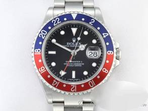 Thumbnail von Rolex GMT-Master II Stahl 16710 T Pepsi Stick Dial 2007 Automatik Edelstahl Stainless Steel Oyster-band Chronometer Black Dial