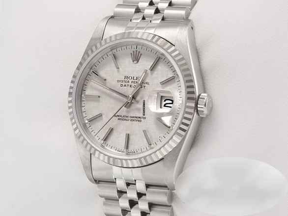  Rolex Datejust 36 36mm 16234 1990 Edelstahl Weissgold 750 Gold Damen 