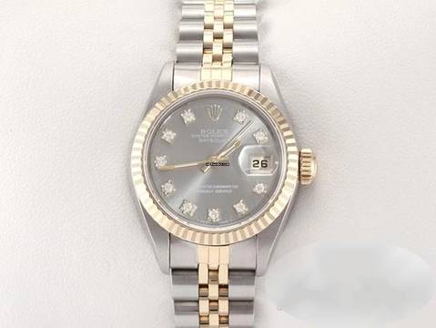  Rolex Lady-Datejust Edelstahl Gelbgold 750 Diamanten Automatik Gold Stahl Stainless Steel 18kt Yellow Gold Jubilé-band Chronometer Oyster 