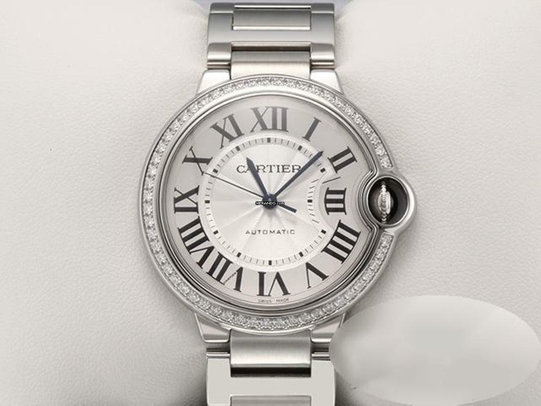  Cartier Ballon Bleu 36mm W4bb0017 2021 Edelstahl Diamanten Automatik Stahl Steel 