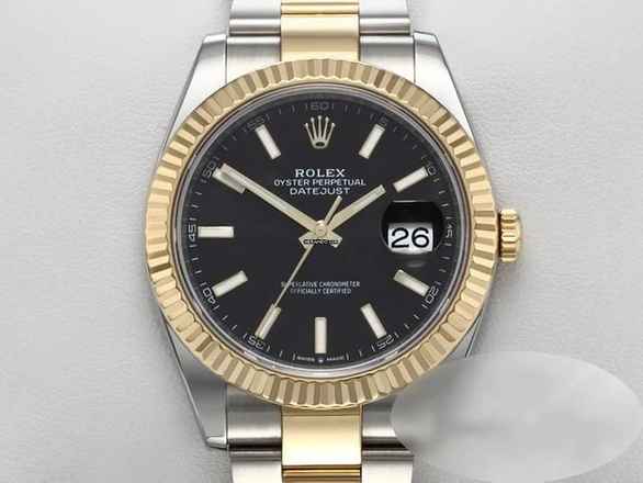  Rolex Datejust 41 126333 Stahl Gelbgold 750 2022 Automatik Stainless Steel 18kt Yellow Gold Herren Damen Oyster-band Chronometer Black Dial 