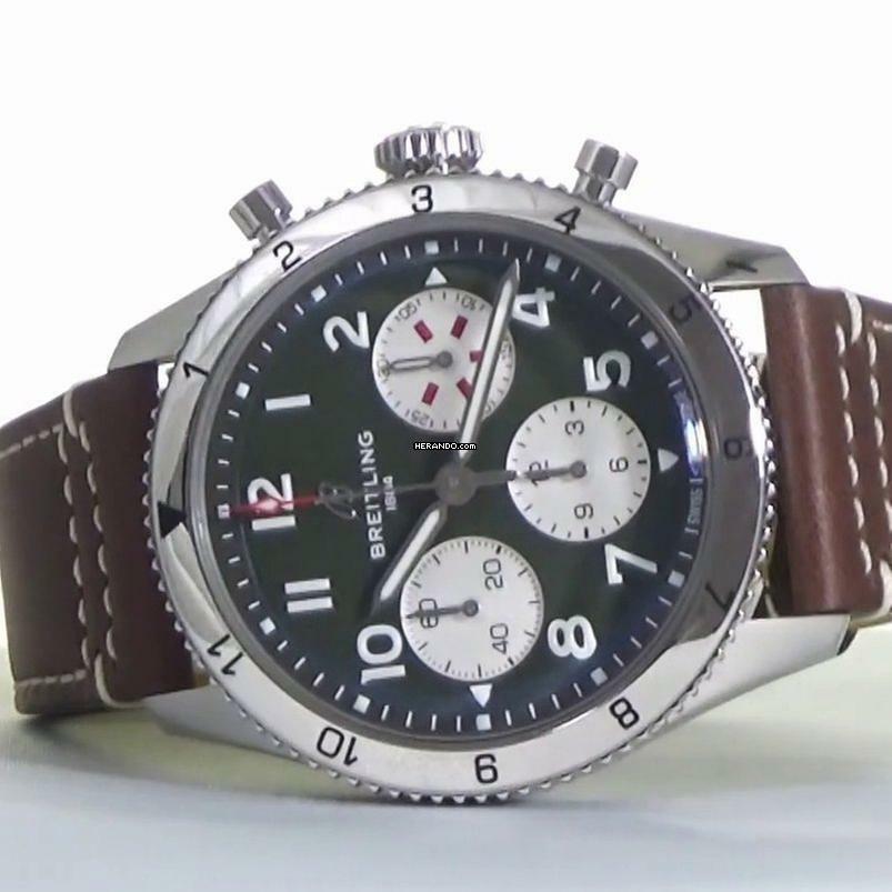 Breitling Classic AVI Chronograph 42 Curtiss Warhawk NEW FULL SET