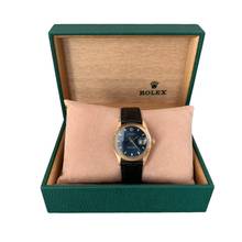 Thumbnail von Rolex Oyster Perpetual Date 1503 blue dial yellow gold 18KT 1969's