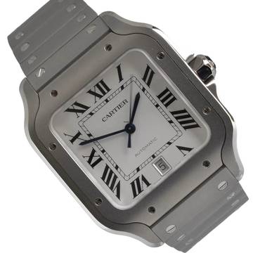  Cartier Santos De Cartier WSSA0089 Large Titanium Full Set NEW Model 