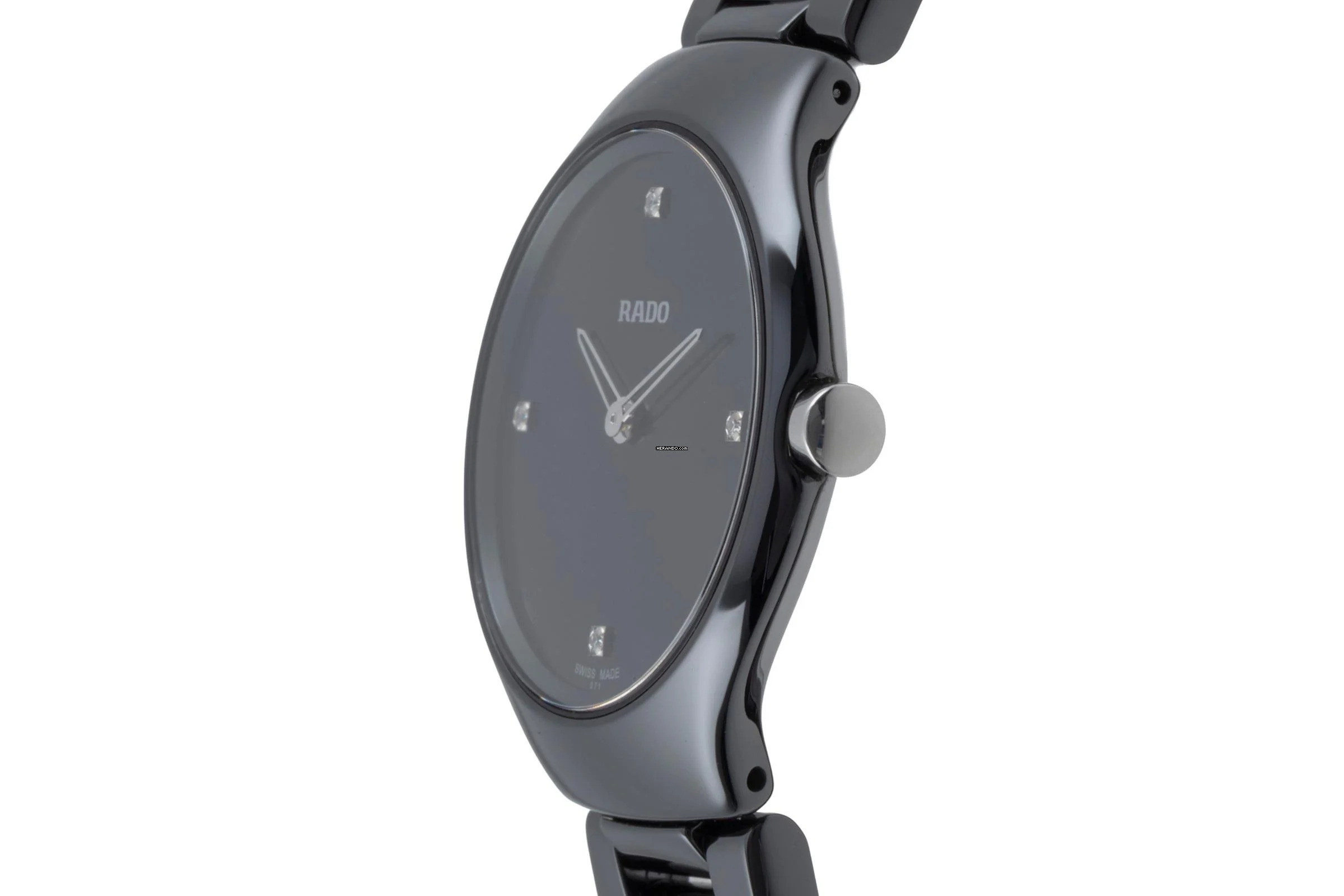 Thumbnail von Rado True Thinline Black Dial Black CeramicDamenuhr Ref. 01.420.0742.3.071 B&P