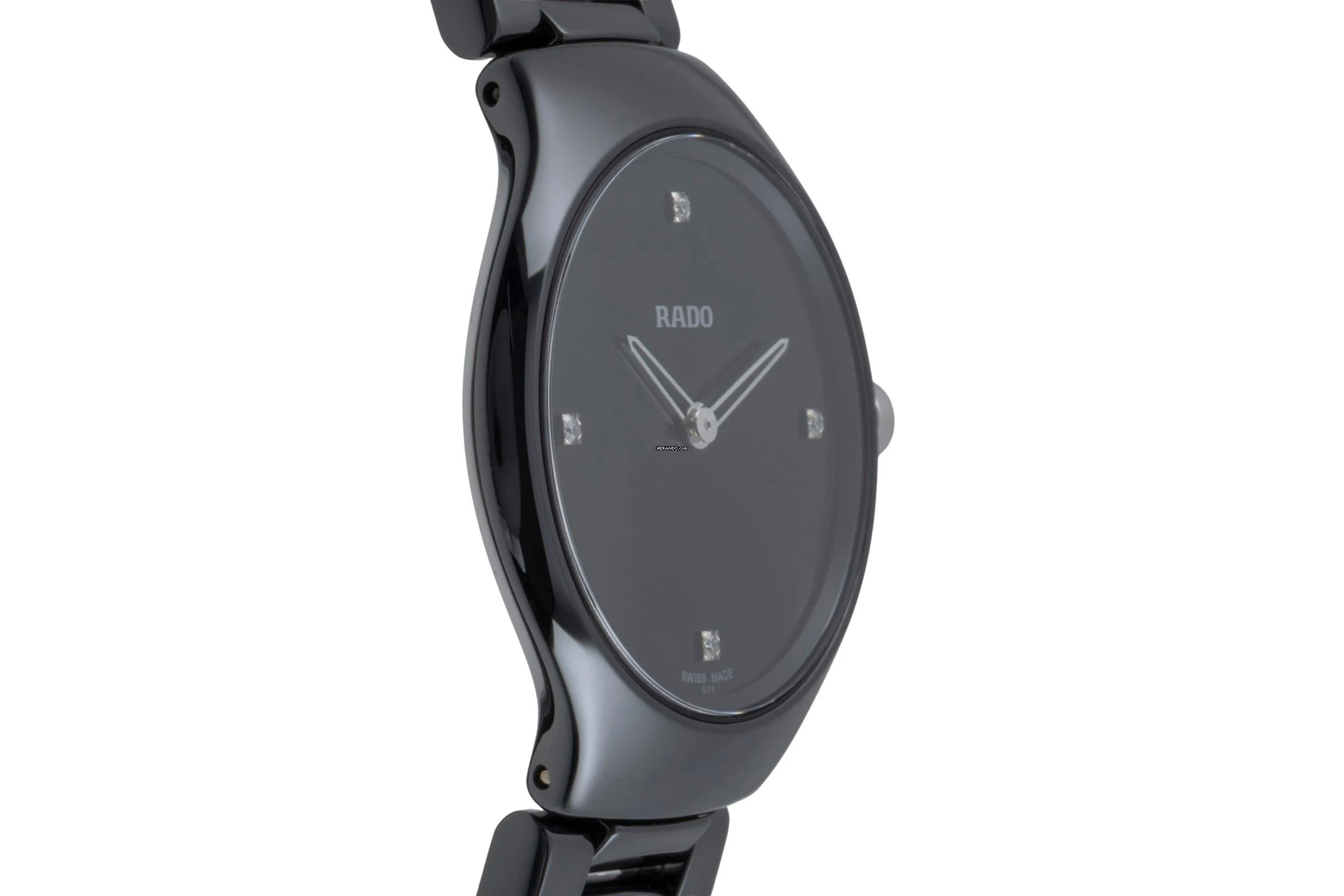 Thumbnail von Rado True Thinline Black Dial Black CeramicDamenuhr Ref. 01.420.0742.3.071 B&P