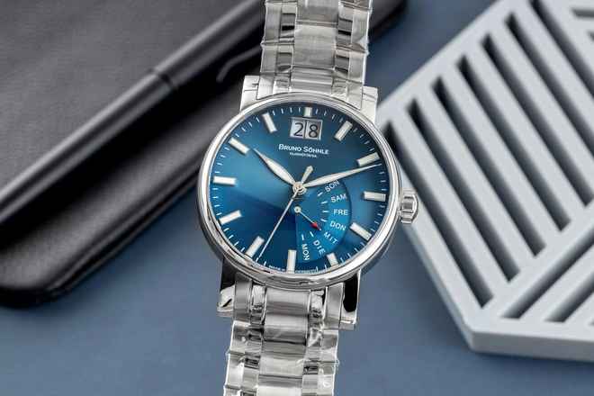  Bruno Söhnle Pesaro Glashütte Pesaro I Stahl Quarz Herrenuhr Ref. 17-13073-346 B&P 