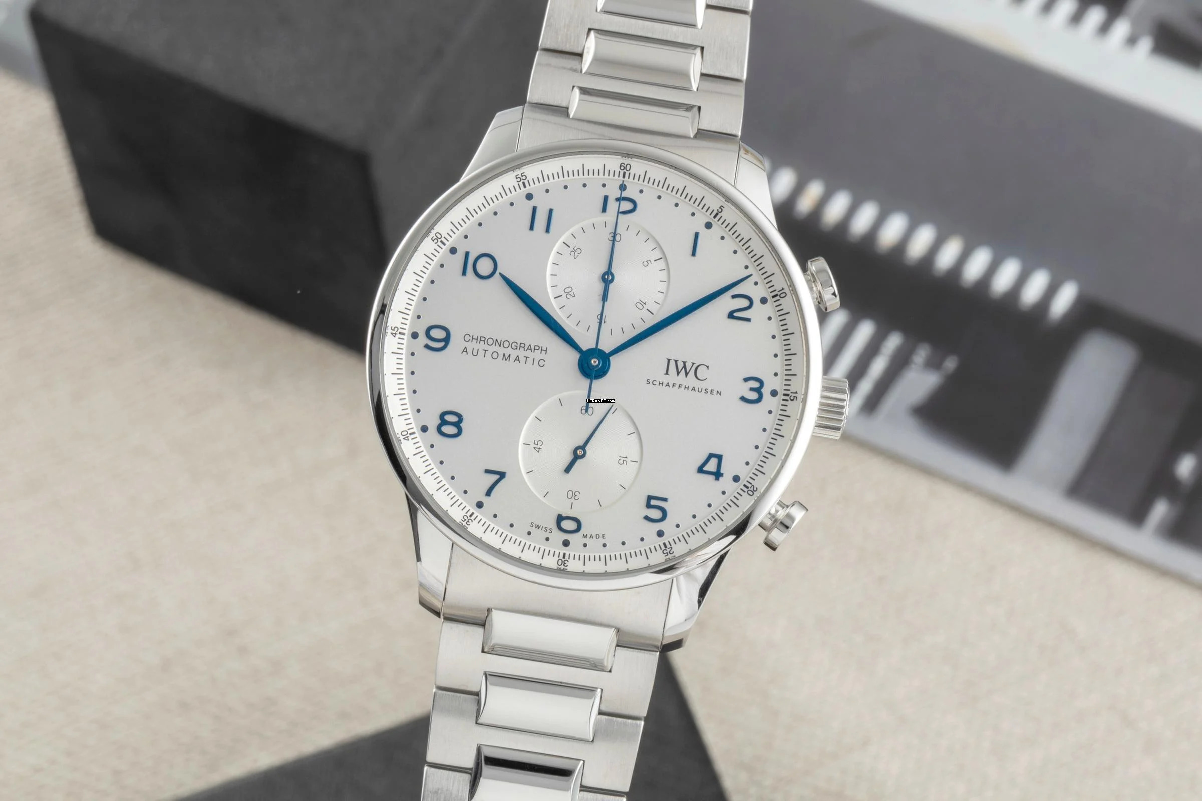 IWC Portugieser Chronograph Stahl Automatik Herrenuhr Ref IW371617