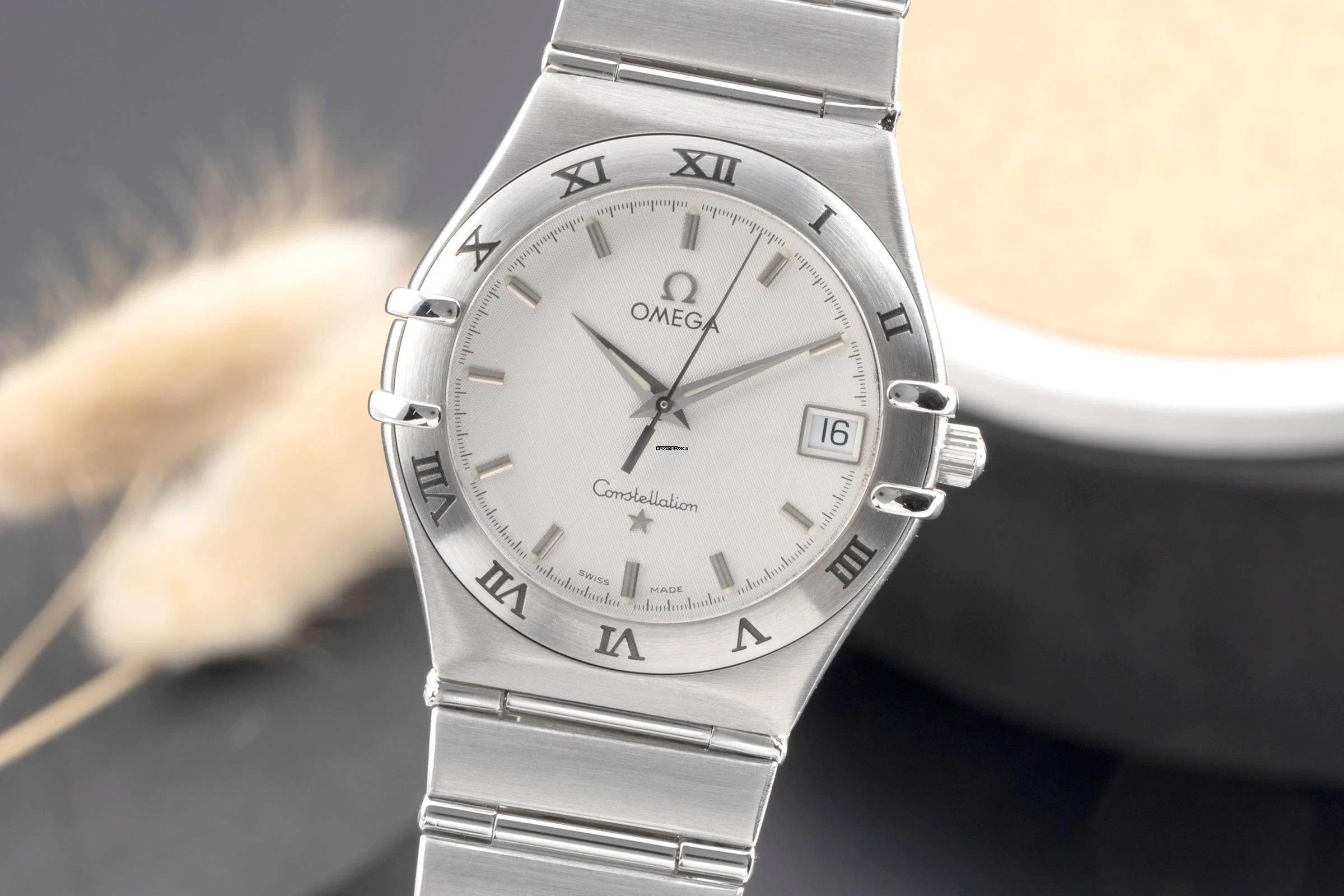 Omega Constellation Quartz Date Edelstahl Quarz Herrenuhr Ref. 1512.30.00